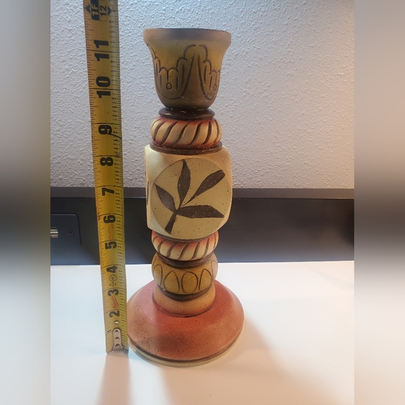 2004 Julie Ueland Designer SouthWest Painted 11.5 Pillar acandle Holder - Picture 4 of 16